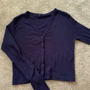 Navy blue brandy Melville button down cardigan